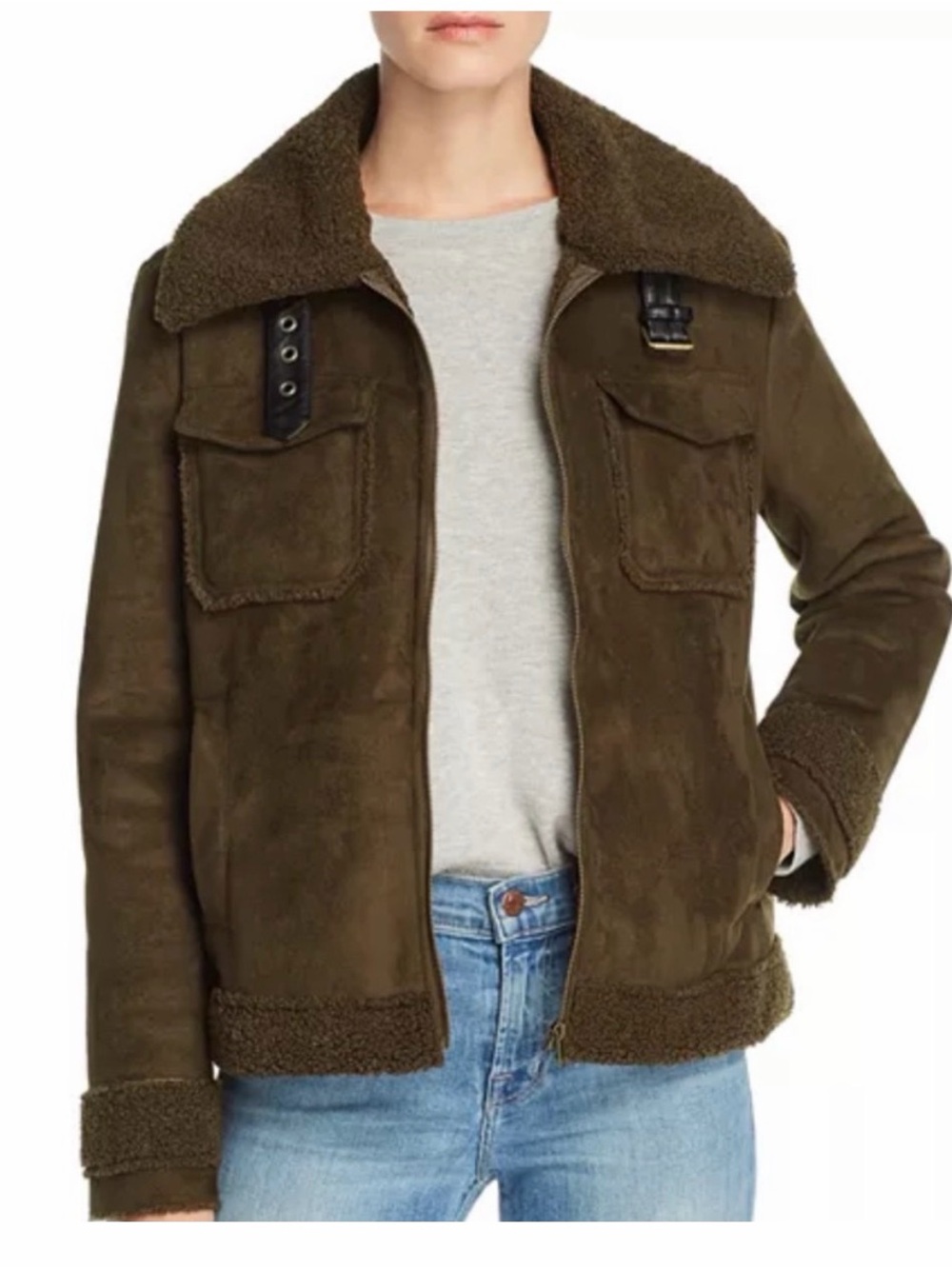 MOTHER green brown women’s XS Bomber Jacket